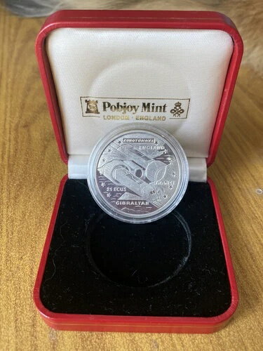 1993年 ジブラルタル 21 ECU ユーロトンネル シルバー プルーフ コイン パック PP-