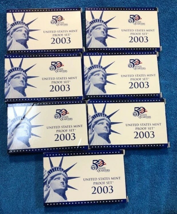 （7）2003-S 10枚セット（米国プルーフコイン、箱、COA付き）#12