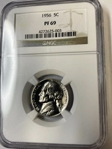 1956年プルーフジェファーソンニッケルNGC PF 69