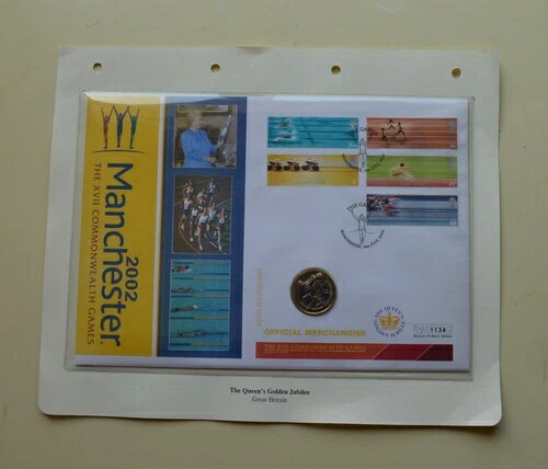 楽天WORLD RESOURCE【KING店】2002年コモンウェルスゲームズ イングランド 2ポンド BUNCコイン カバー付き 未流通