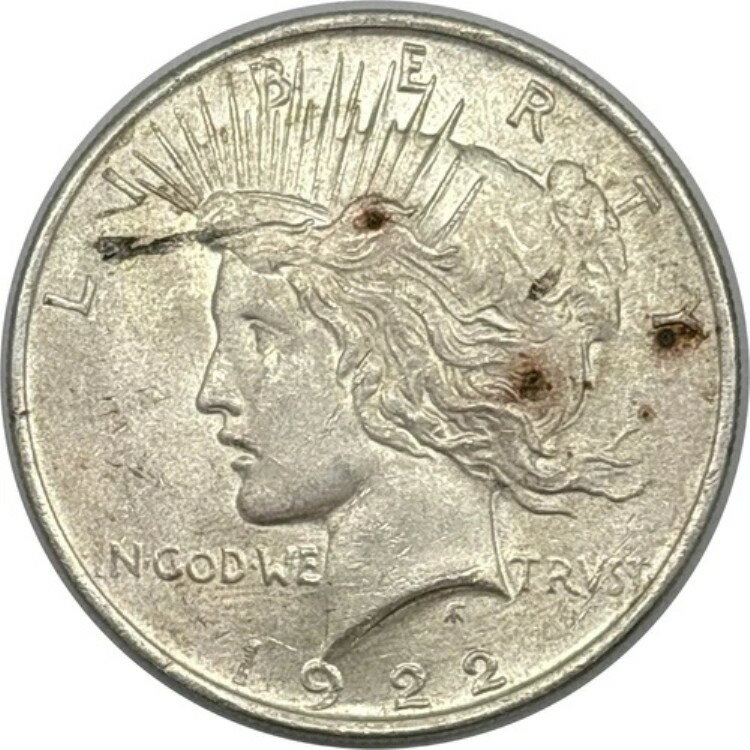 1922年 未流通銀貨 ピースドル 非常に美品