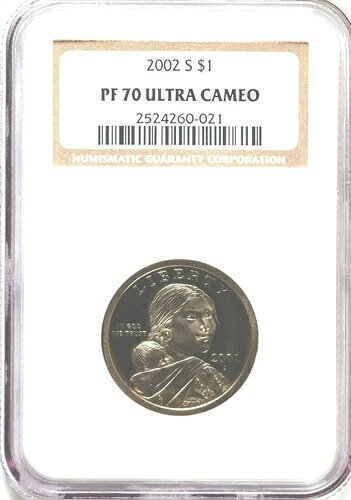 2002-S SAC $1 PR70 ウルトラカメオ NGC