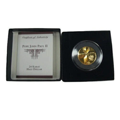 2003年 教皇ヨハネ・パウロ2世 24金 ハーフドル 未使用 COA付き