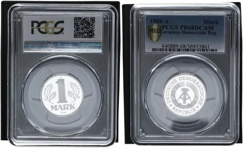 1 マーク 1988-A DDR PCGS PR68DCAM プルーフ