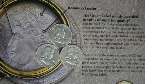 シルバー3枚セット ミックスミント＆デーツ フランクリン ハーフドル 非常に美品 TP-7342