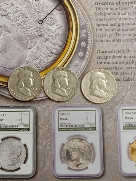 3 シルバー ミックスミント＆デーツ フランクリン ハーフダラー TP-3877