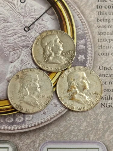 3 シルバー ミックスミント＆デーツ フランクリン ハーフダラー TP-3883