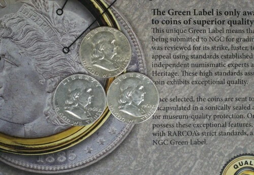 シルバー3枚セット ミックスミント＆デーツ フランクリン ハーフドル 非常に美品 TP-7348