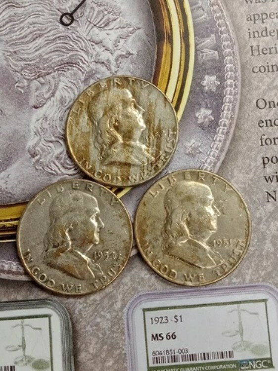 3 シルバー ミックス ミント＆デーツ フランクリン ハーフダラー TP-3881