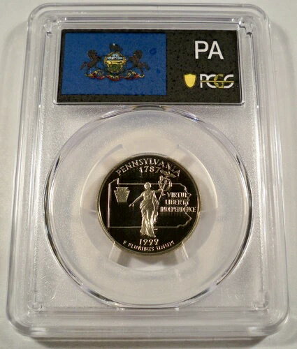 1999-S 25セント クラッド PCGS PR70DCAM ペンシルバニア クォータープルーフ ディープカメオ PR 70 DC PA