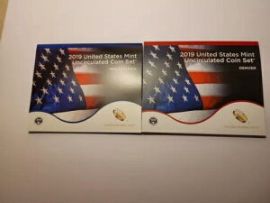 2019年アメリカ合衆国造幣局発行のデンバーとフィラデルフィアの記念硬貨セット(造幣局発行パッケージ入り)