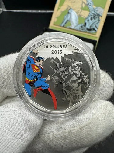2015年カナダドル 10.9999ドル銀貨 - DCコミックス スーパーマン ガントレット