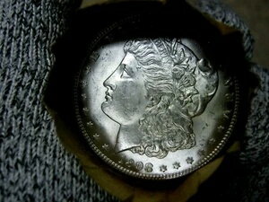 オリジナル ロール (20) 1898-p ブラスト ホワイト Unc モーガン シルバー ドル グレードアウト-(3)