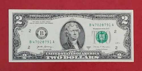 楽天WORLD RESOURCE【KING店】2017年米国2ドル紙幣（希少な中心ずれエラー）Aシリーズ