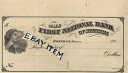 1905年 ファースト・ナショナル・バンク・オブ・ブレナム テキサス 小切手 クラーク&コート ガルベストン 希少品!
