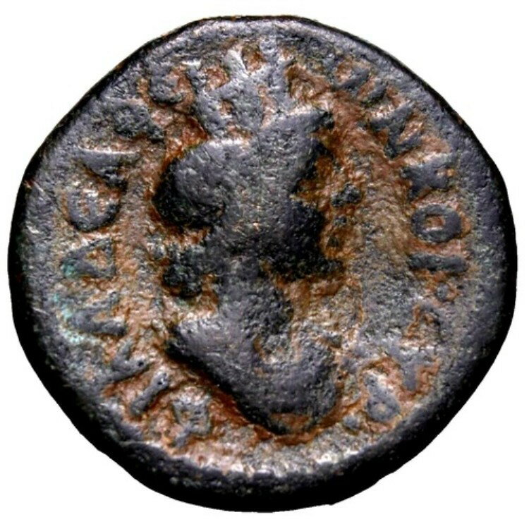 非常に希少なデカポリス。マルクス・アウレリウス2世（フィラデルフィア出身）の像。西暦161-180年頃、鑑定書付き。