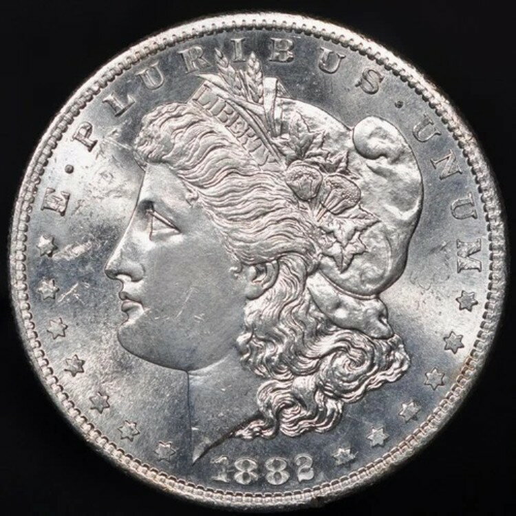 1882-S モルガン銀貨 -- チョイス BU 未流通 プルーフ(3)
