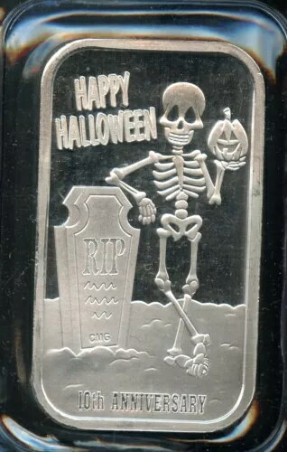 ハロウィン 2022 CMG ミント 10周年記念 1オンス .999 シルバー プルーフ 限定65枚