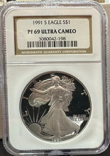 1991-S $1 アメリカン シルバー イーグル PF69UCAM NGC(3)