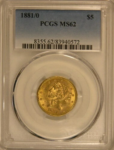 1881/0֥Хƥإåɡ5ɥߥϡեʺǽ1С0PCGS MS62