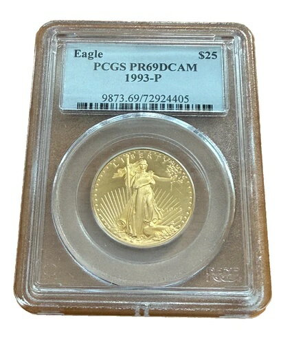 米国 1993年 P ゴールド 1/2オンス $25 PCGS PR69DCAM プルーフ ゴールド イーグル