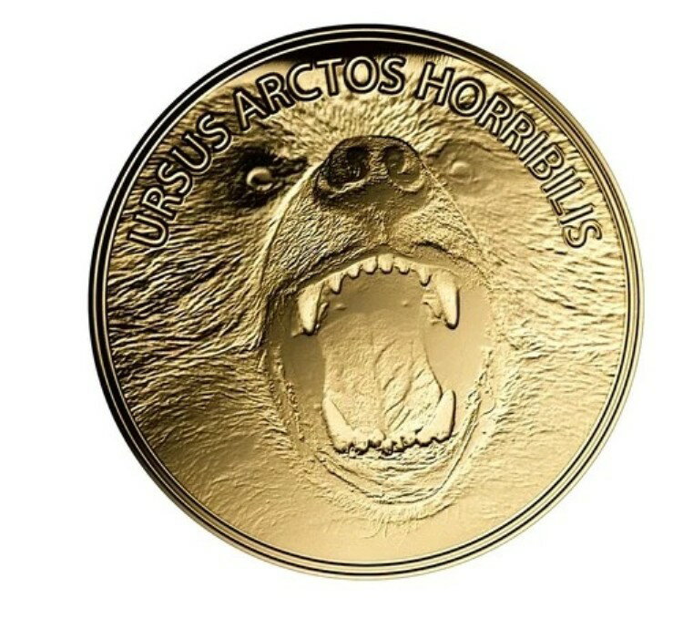 2023年 チャド グリズリーベア 999 純金貨 アメリカ 野生動物 動物 WWF 希少
