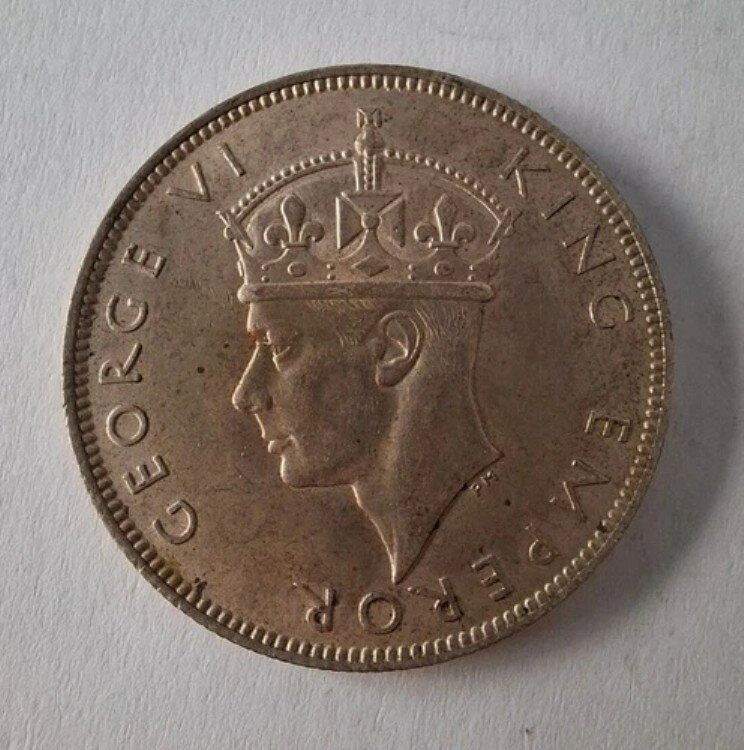 1939年セイシェル・オーストラリア1ルピー硬貨、極上コイン、非常に希少