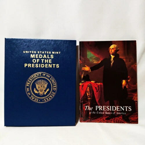 希少な米国造幣局発行の大統領メダルセット（1981年）、書籍とオリジナルディスプレイボックス付き