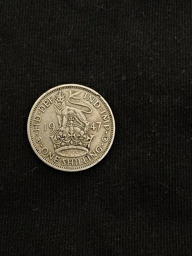 1947年発行の希少な1シリング硬貨（国王ジョージ6世の肖像） - コレクターズアイテム