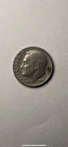 1966年ルーズベルト・ダイム（ミントマークなし）「In God We Trust」の文字が歪んでいる希少品