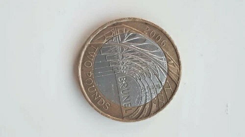 2ポンドの希少な2ポンド硬貨、ブルネル、2006年 - 送料無料