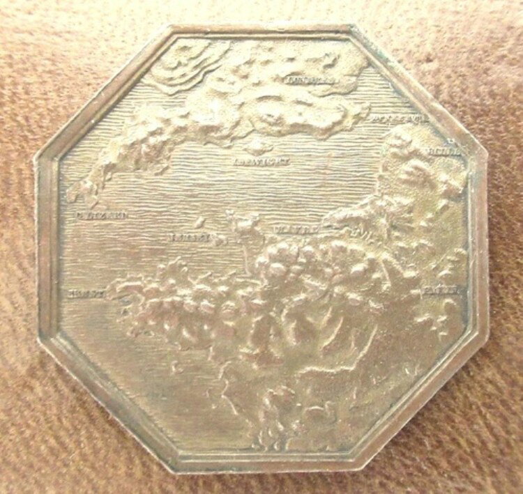 1862年 - フランス、イギリス、イギリス海峡 - 銅保険ジェトン - 非常に希少