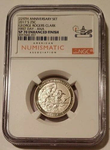 NGC 2017 S ジョージ・ロジャース・クラーク NP クォーター エンハンスド SP70 初日 - ANA