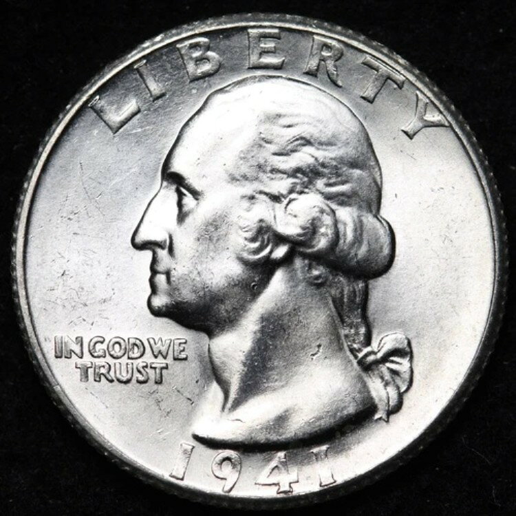 未流通 UNC MS 1941-S ワシントン シルバー クォーター 送料無料