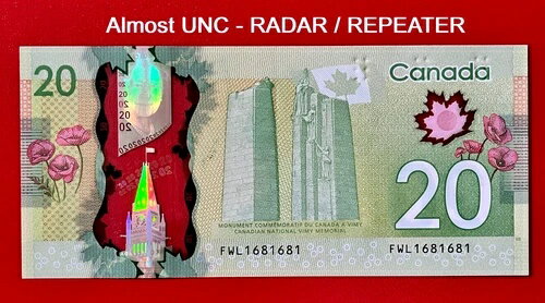 *UNC* レーダー / リピーター カナダ 2012 フロンティア $20 BC-71b