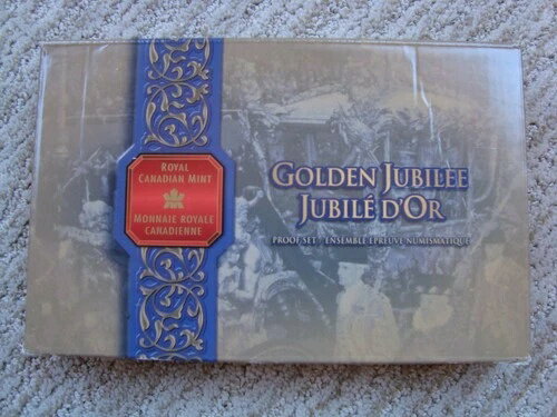 カナダ 2002年 ゴールデンジュビリー 8枚プルーフコインセット。シルバージュビリードル