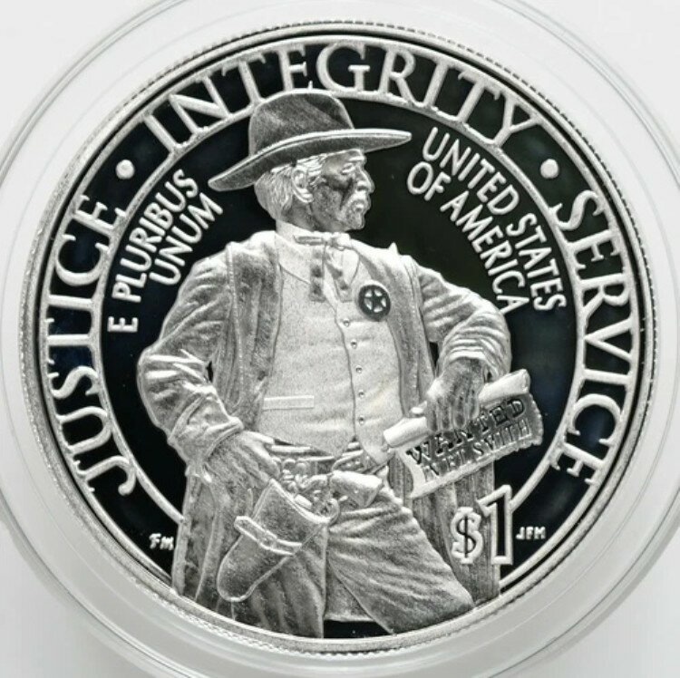 2015年 P 米国連邦保安官記念銀貨（箱・品質証明書付き）