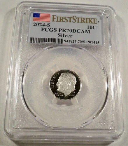 2024-S 10セント シルバー PCGS PR70DCAM 