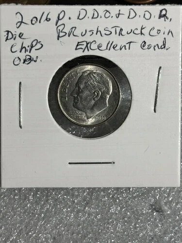 2016P ルーズベルト エラー ダイム DDO&DDR ダイチップ 表面ブラシストライク ディープリム O.C. Re?