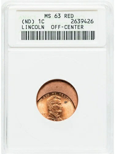 楽天WORLD RESOURCE【KING店】（日付なし） - 1セントの誤差 - 中心から外れて打たれている - 初期のANACSケース