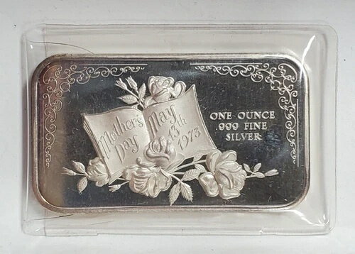 ヴィンテージ 母の日 1オンス シルバーバー 1973年