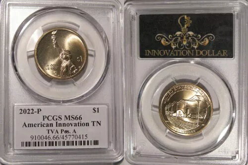 2022年 P テネシー川流域開発公社 イノベーションドル 1ドル PCGS MS66 ポジションA
