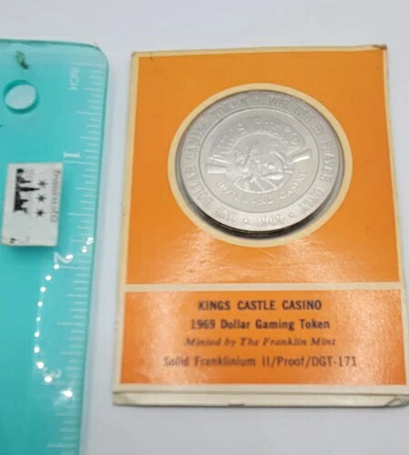 1969年 フランクリンミント キングスキャッスルカジノ 1ドルプルーフゲームトークン A4580 タホ