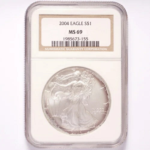 2004年 シルバーアメリカンイーグルドル NGC MS69(3)