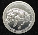 ゴールデンステートミント「亥年」1オンス .999 シルバーラウンド