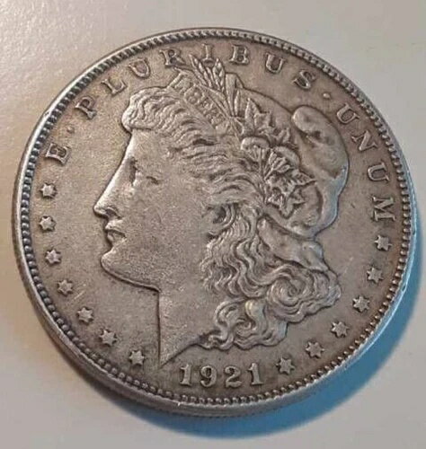 1921-S モルガン銀貨 1ドル 米国コイン 90% サンフランシスコ造幣局 (42W-470) 淡いMM
