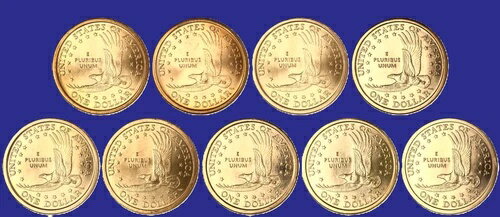 2000-2008年 S ネイティブアメリカン サカガウィア プルーフドル 9枚