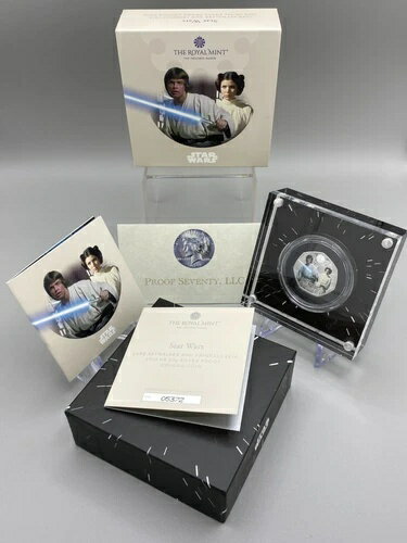 2023年スターウォーズ ルーク・スカイウォーカーとレイア姫 英国50ペンス シルバープルーフカラーコイン(3)