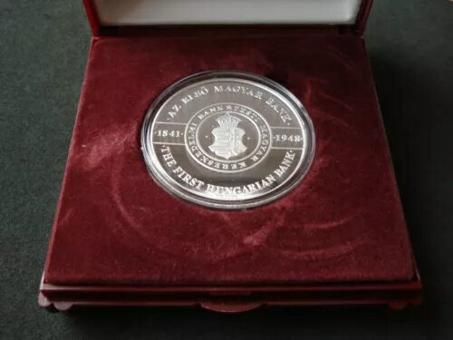 ハンガリー、2002年、ハンガリー第一銀行 - 1841 - 1948年、プルーフ銀貨1オンス、UNC