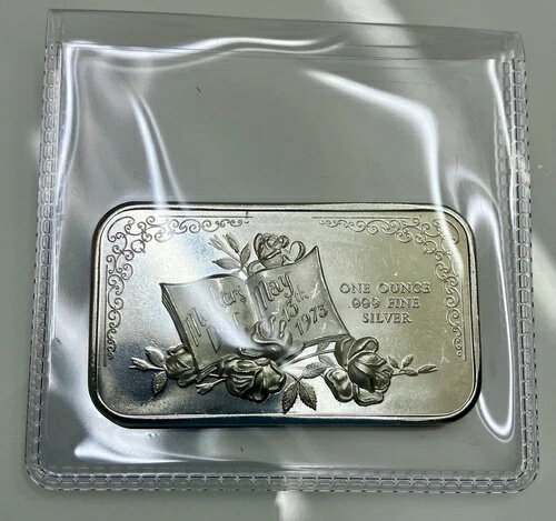 1973年 母の日 マム マディソンミント レアヴィンテージ 地金 - 999シルバー 1オンス アートバー